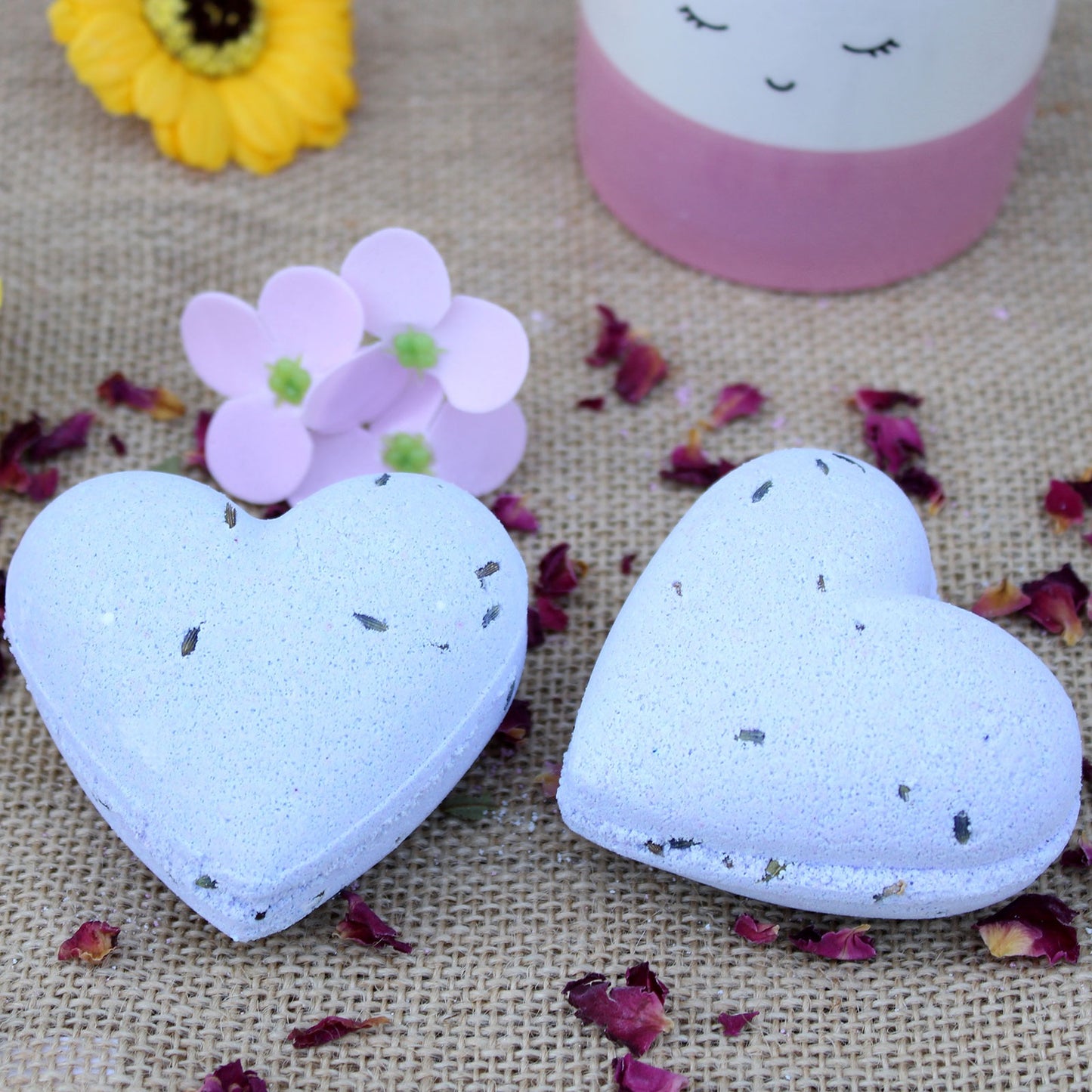 French Lavender scented heart shaped bath bomb